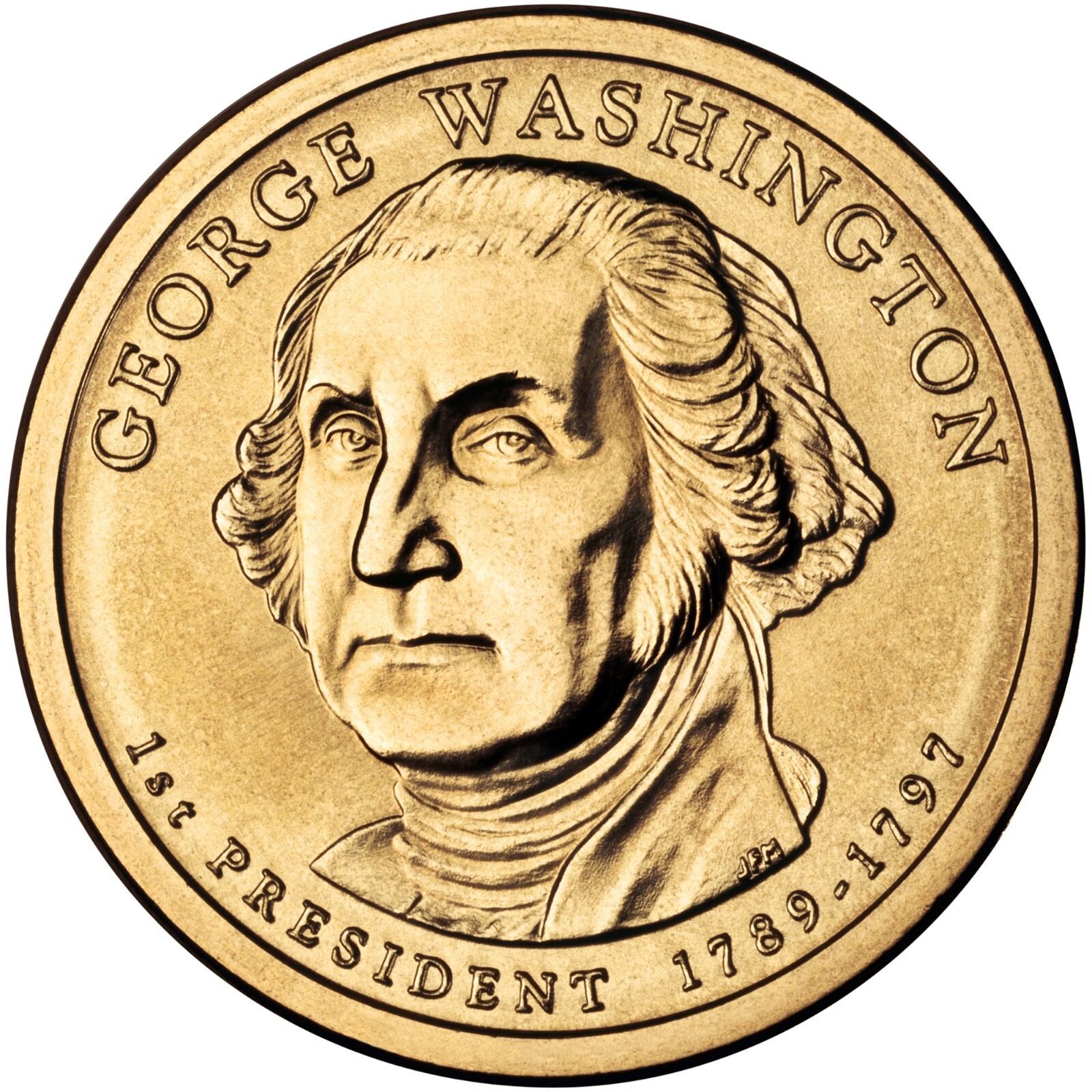 2007 P George Washington Presidential Dollar. Uncirculated From US Mint roll.
