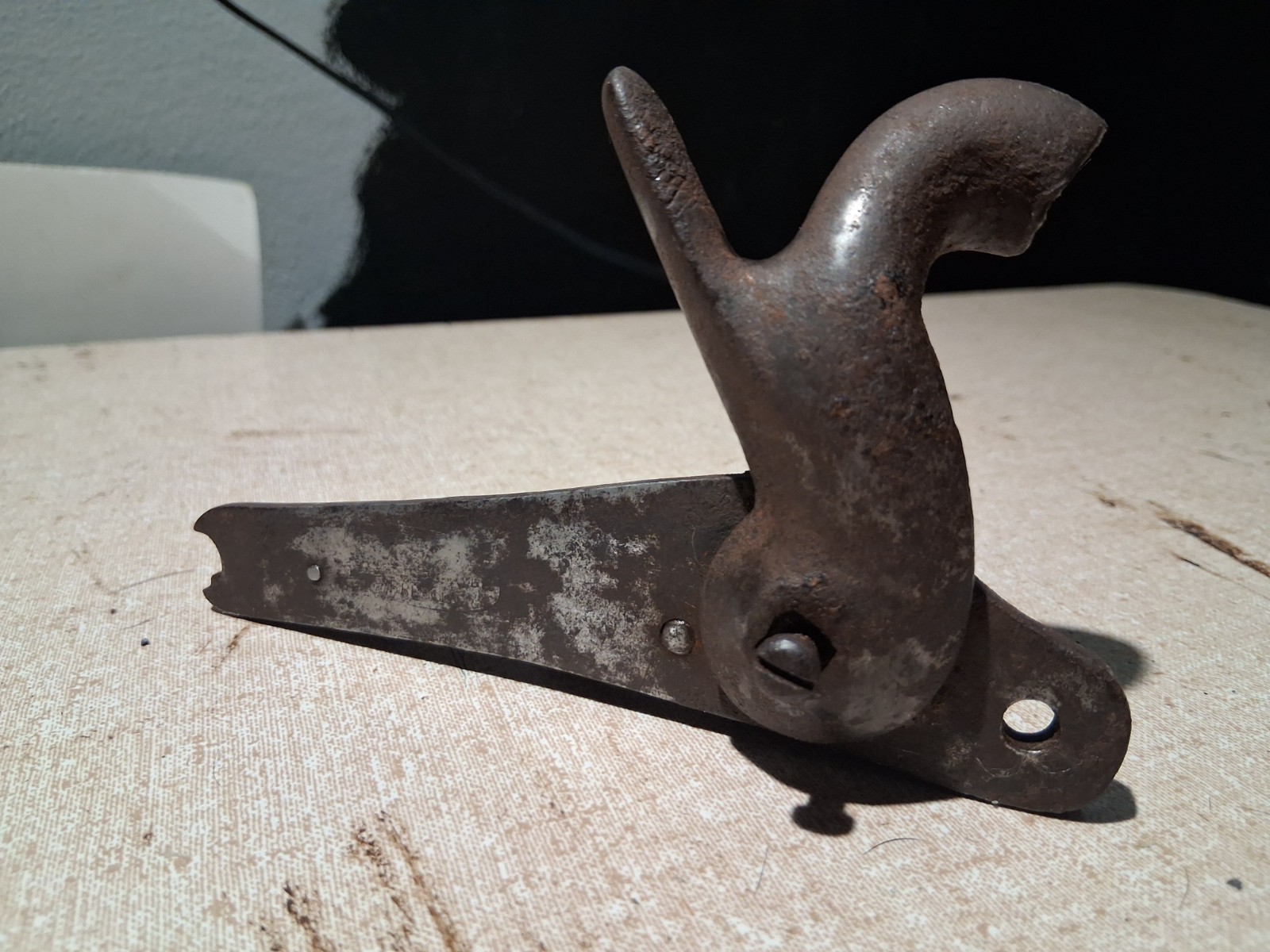 Antique Musket Rifle F.J. Malherbe? Hammer Lock Plate & Trigger Guard Assembly