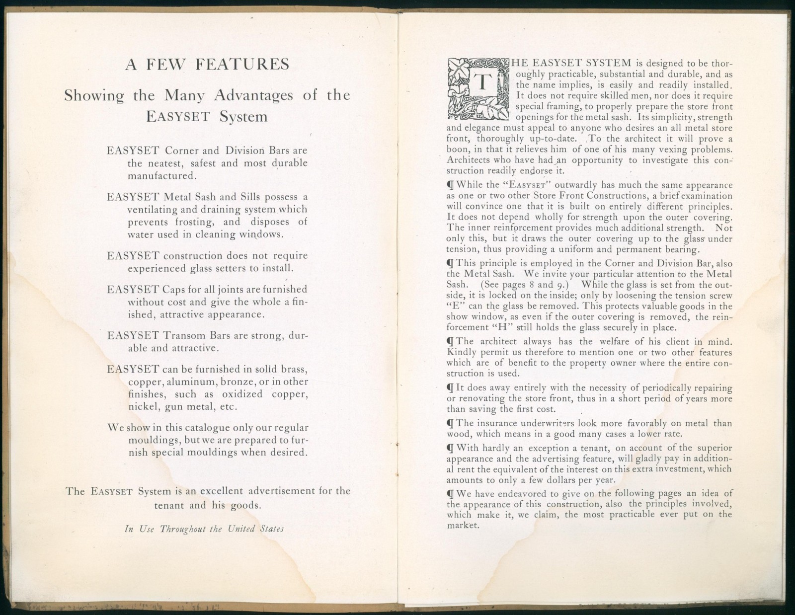 1910 Easyset Glass Setting Trade Catalog Price List Kansas City MO Color Plates