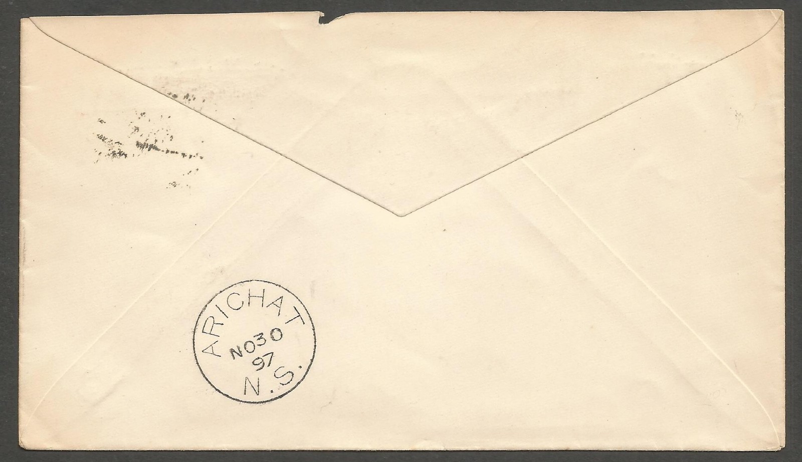 1897 Small Queen Cover 3c Squared Circle York Street Toronto Ont to Arichat NS
