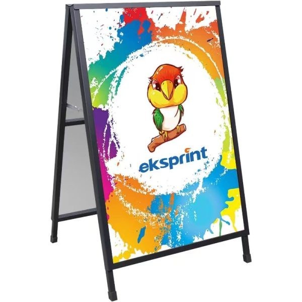 A Frame Sidewalk Sign, Heavy Duty Sandwich Board Signs 24x36 in(print included)