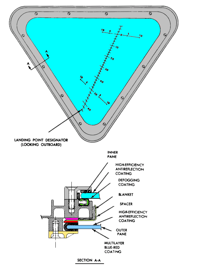 Replica Apollo 11 Lunar Module Window W/Lunar landscape - Neil Armstrong