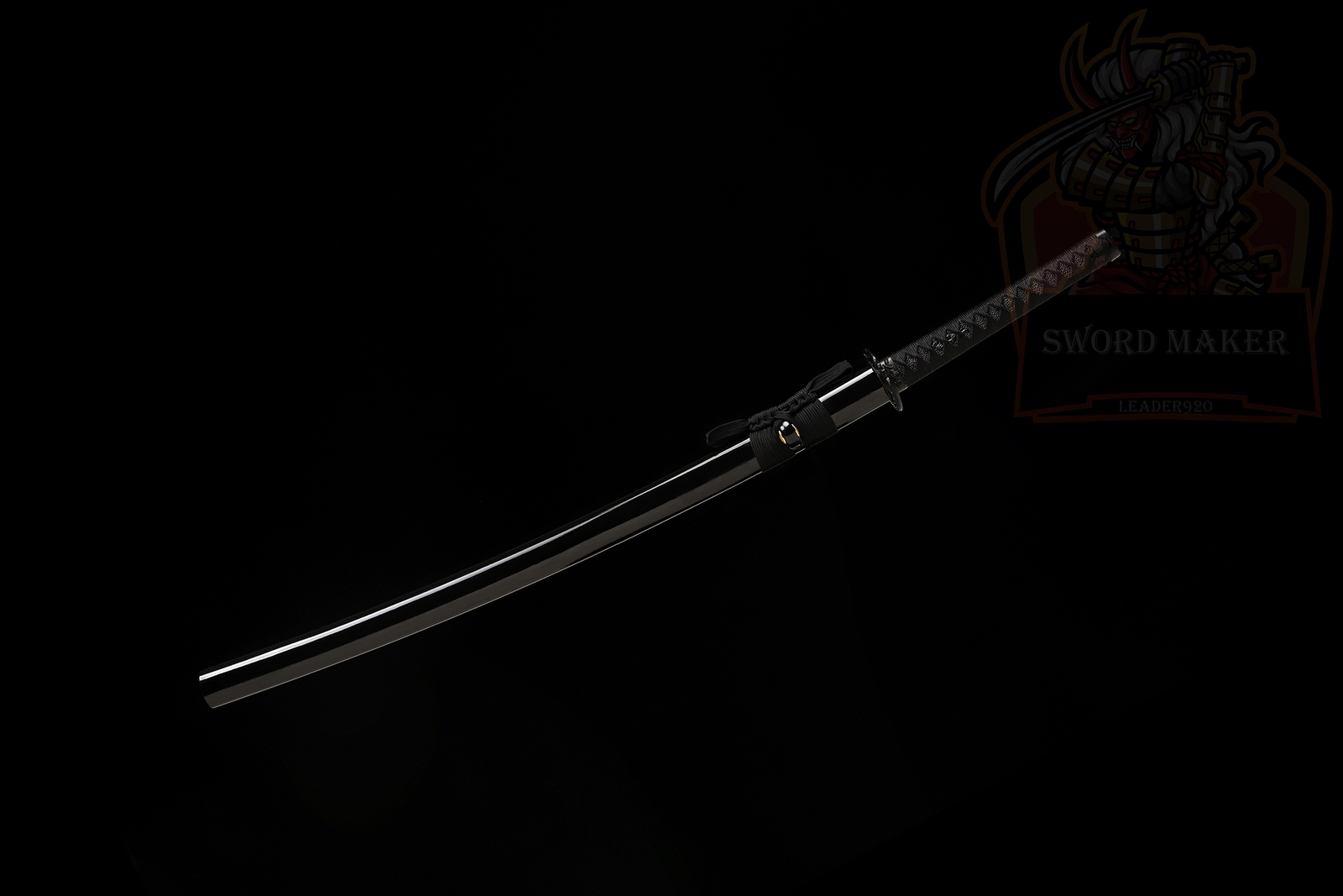 Japanese Samurai Katana Sword Full Tang 9260 Spring Steel Sharp All Black