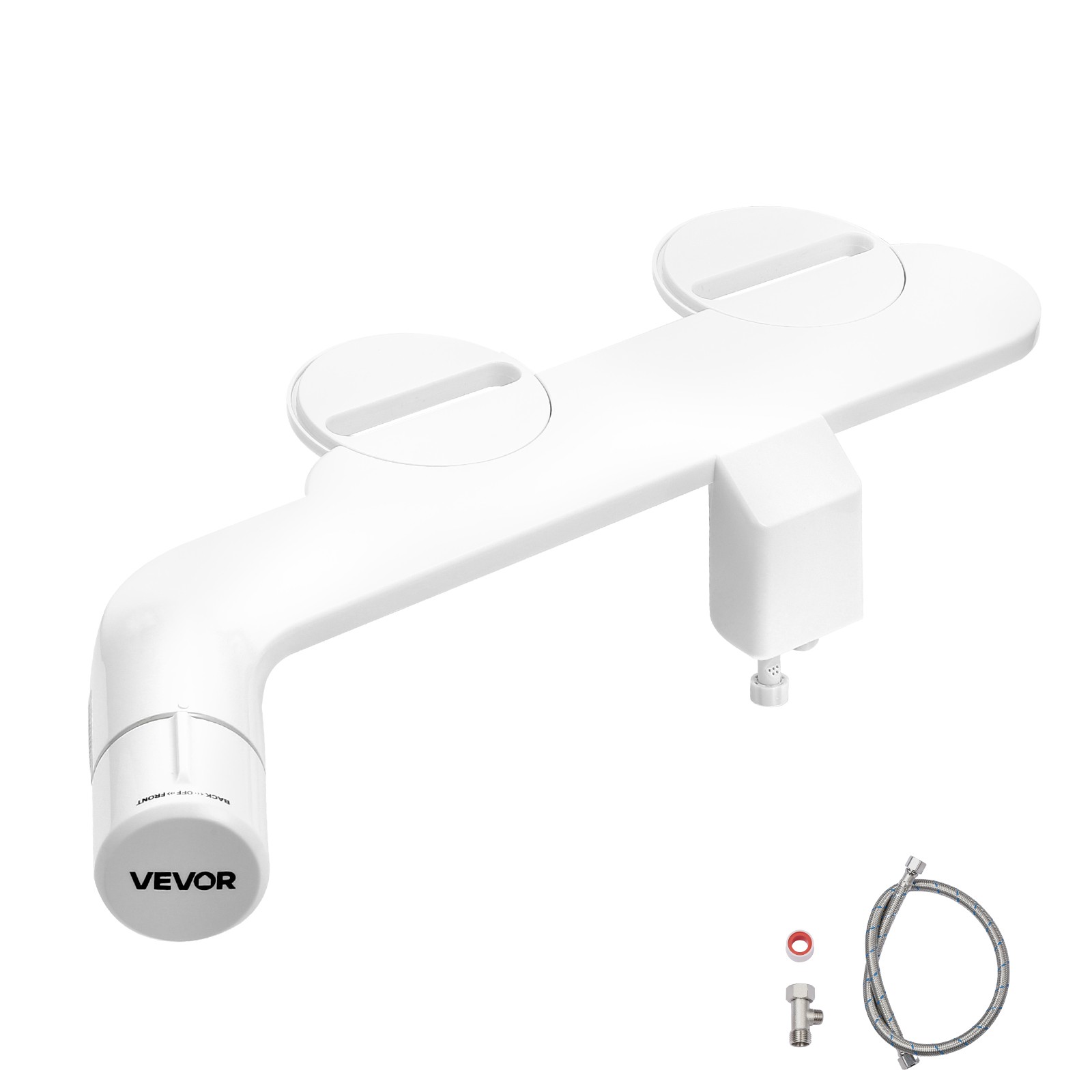 VEVOR Bidet Attachment for Toilet Dual Nozzles Adjustable Pressure Non-Electric