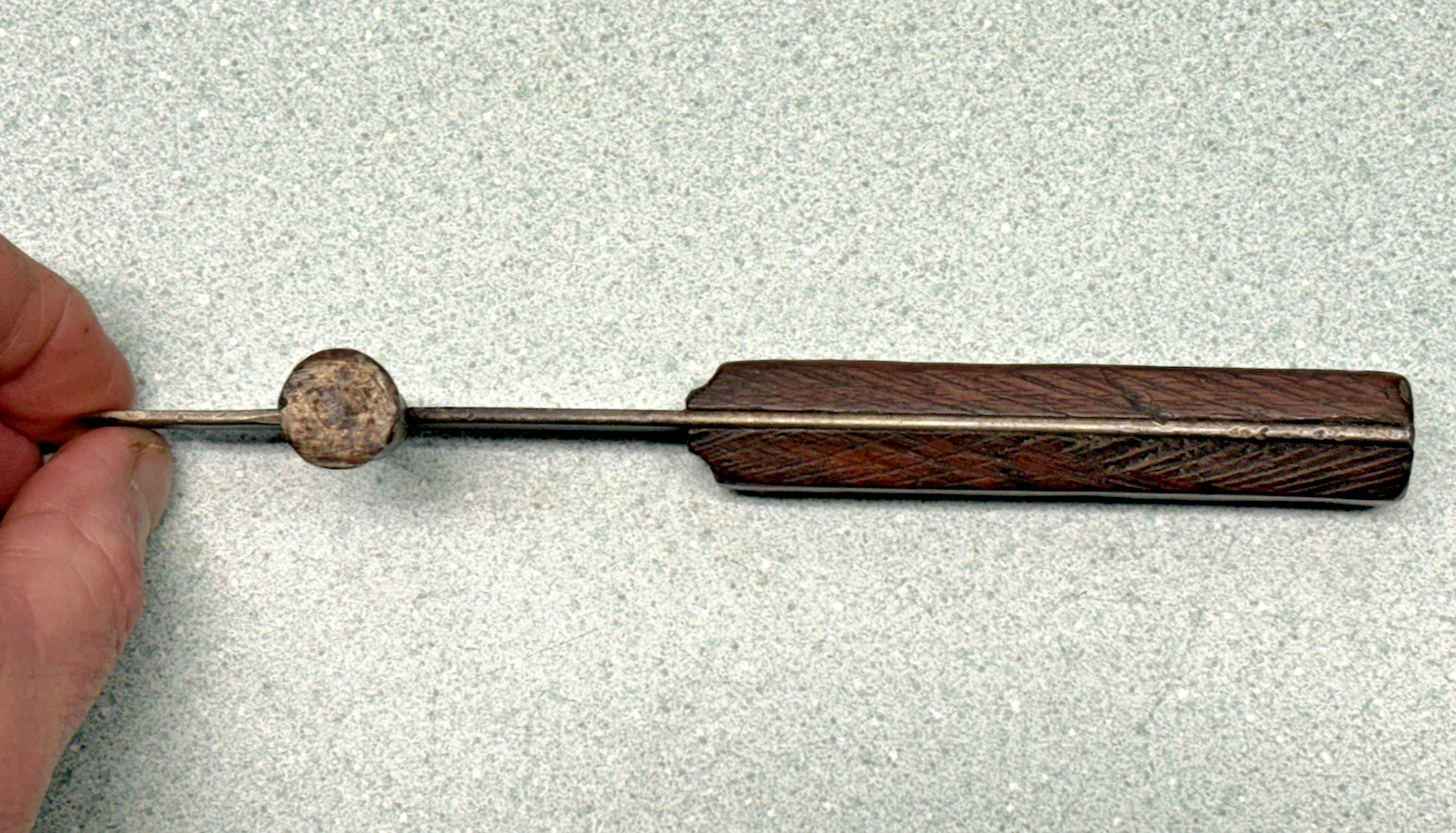 Vintage Antique Wood Handle Cigar Box Knife Opener Hammer Tool NICE