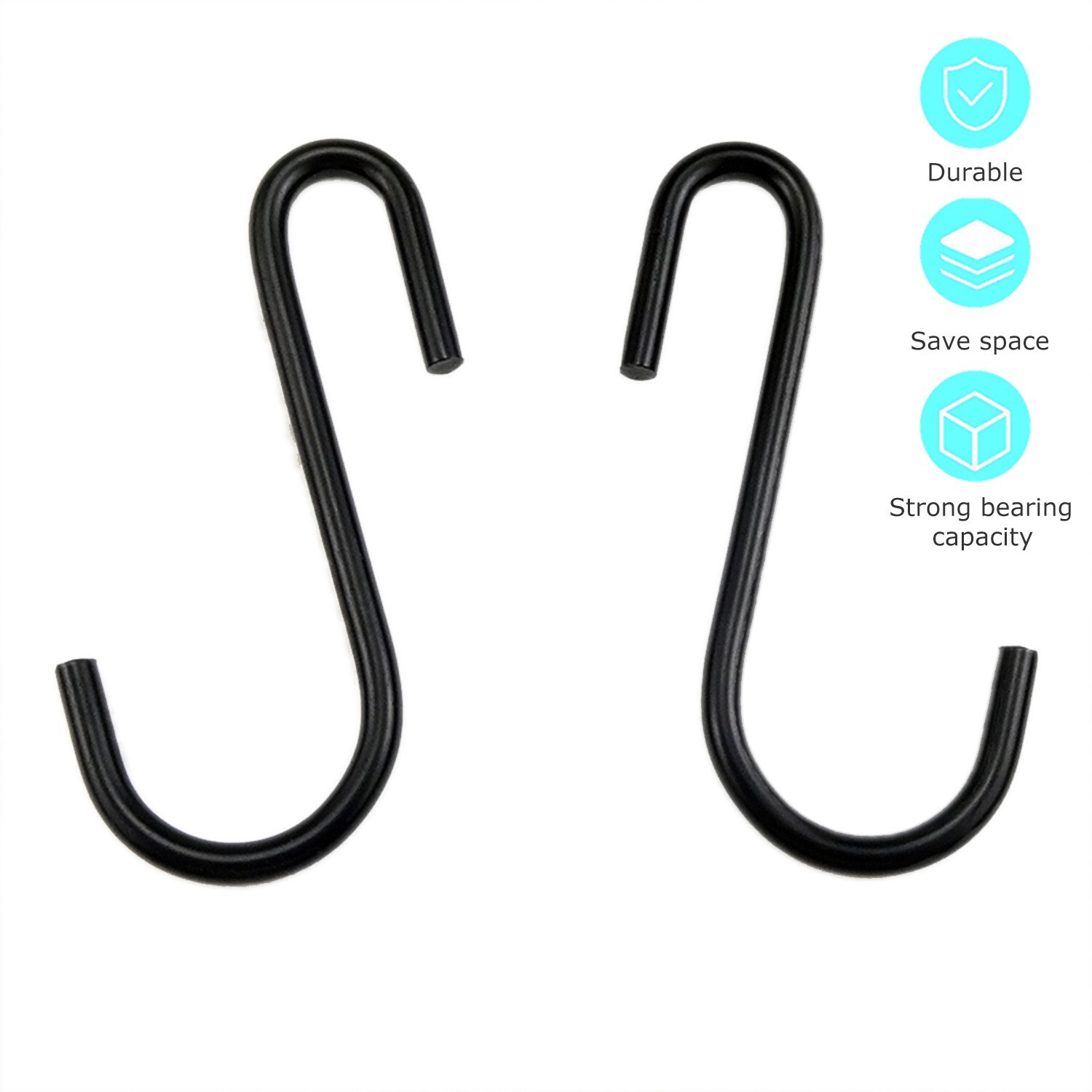 10 PCS Heavy Duty Steel S Shaped Hooks Hanging Hangers Pan Pot Holder Rack