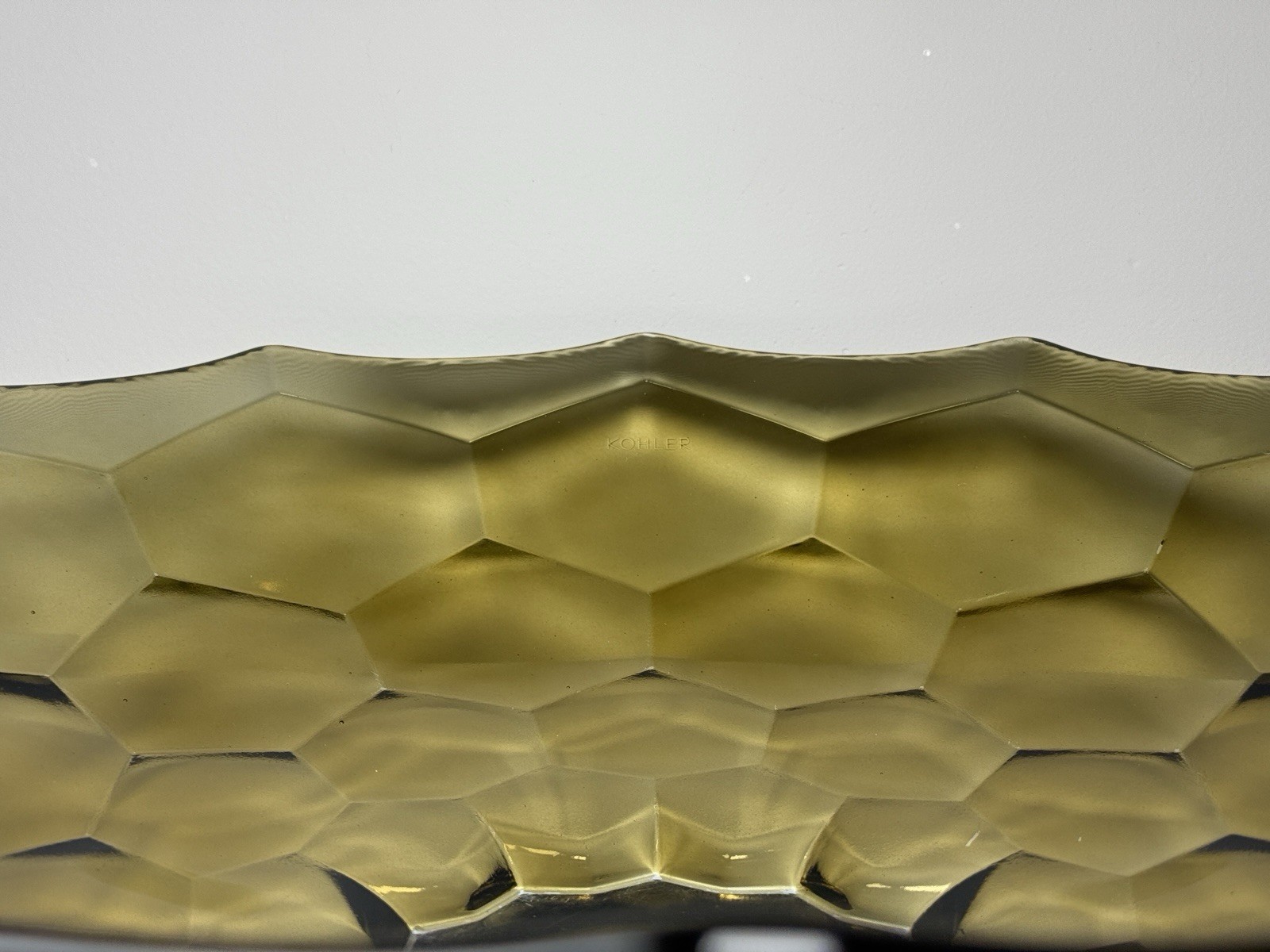 Kohler Briolette K-2373-TG7 17.5” Faceted Glass Vessel Sink Tea Green