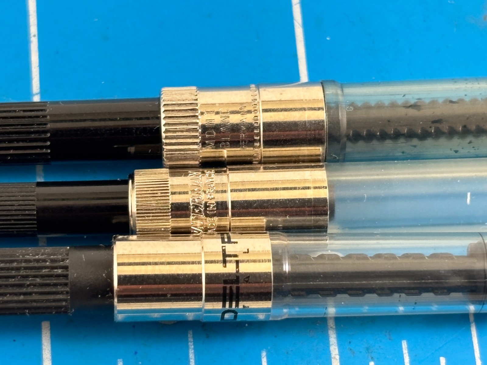 Judd's Lot of 3 Fountain Pen Ink Converters - Montblanc Waterman & Delta