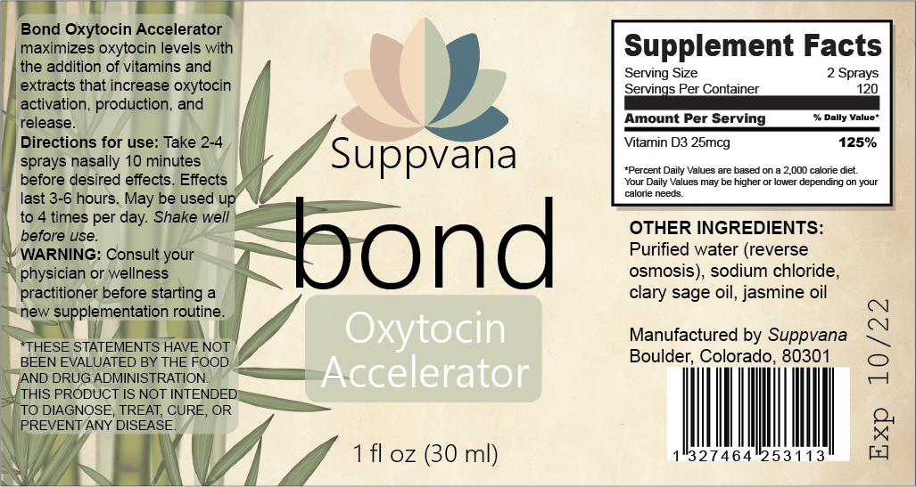 Bond Oxytocin Support - ALL NATURAL - by Suppvana