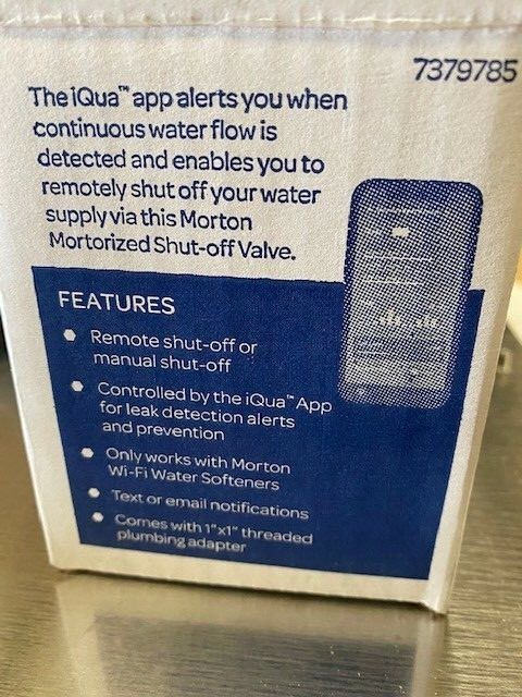 Morton Motorized Shut-Off Valve 7379785 Use with Morton Wi-Fi Water Softeners