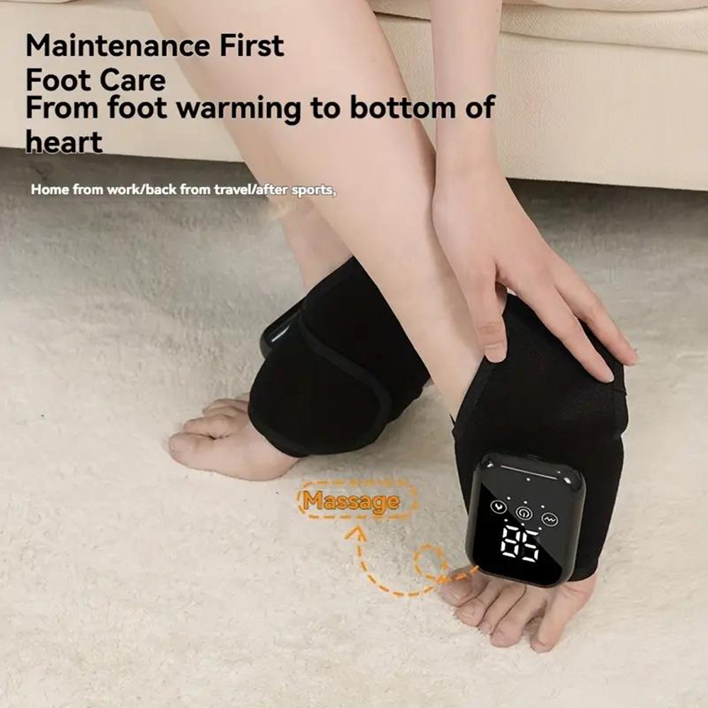 2x Electric Foot Ankle Massager Heating Vibration & Hot Compress Pain Relief