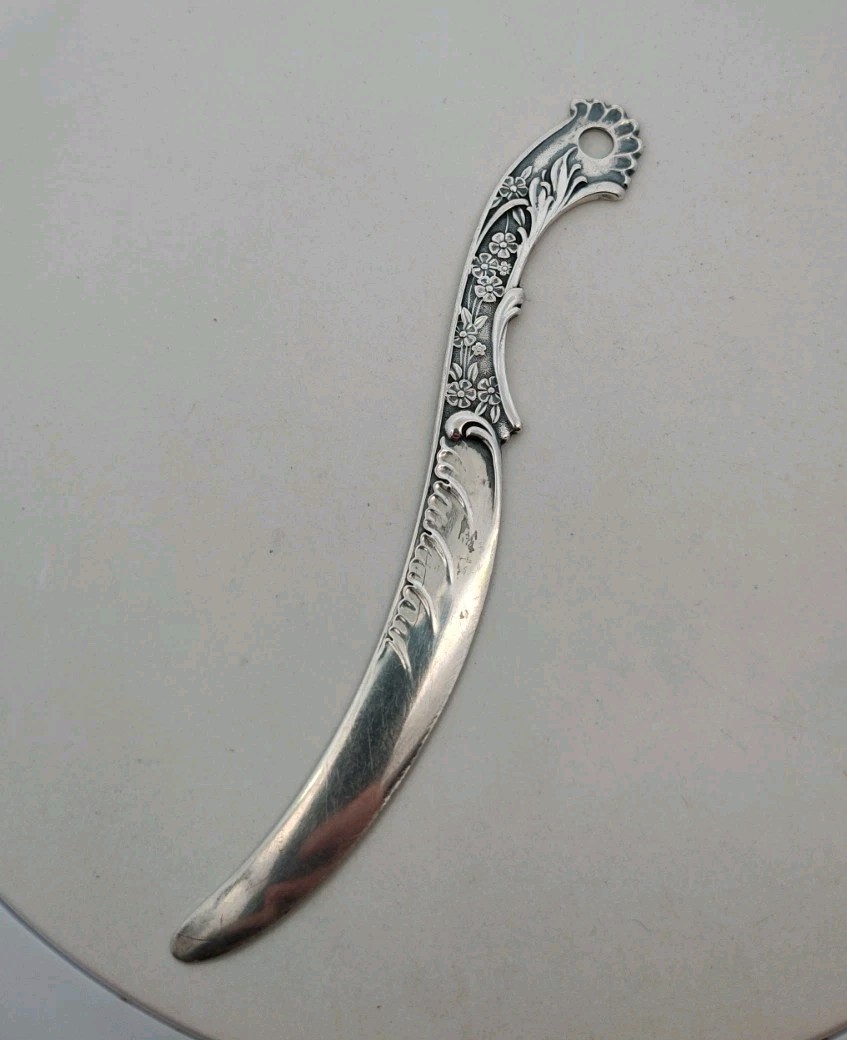 Antique Whiting Sterling Silver Letter Opener #94 Ornate Floral Design