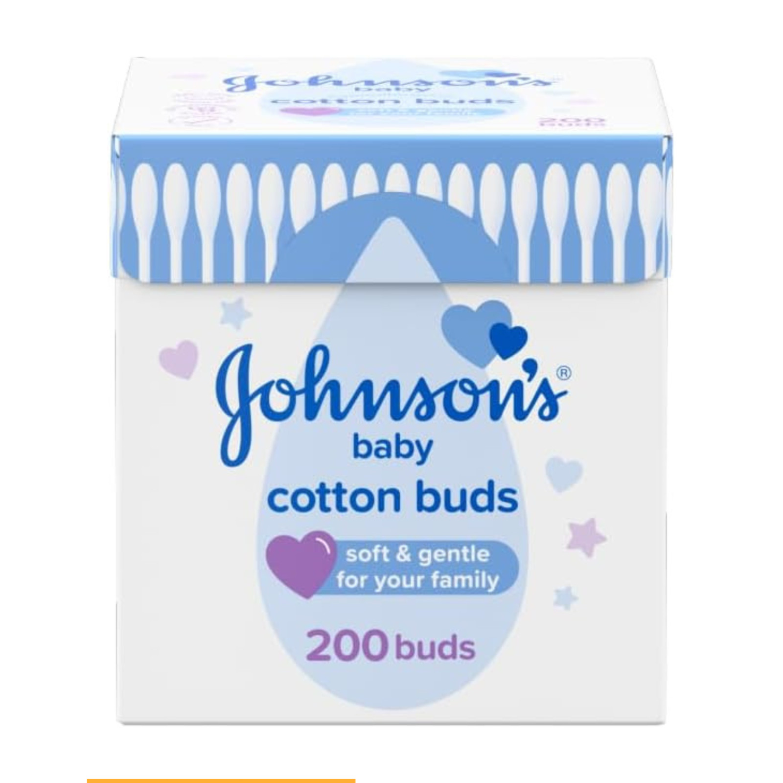 Johnson’s Baby Cotton Buds 200 Count 100% Pure Cotton Soft & Gentle