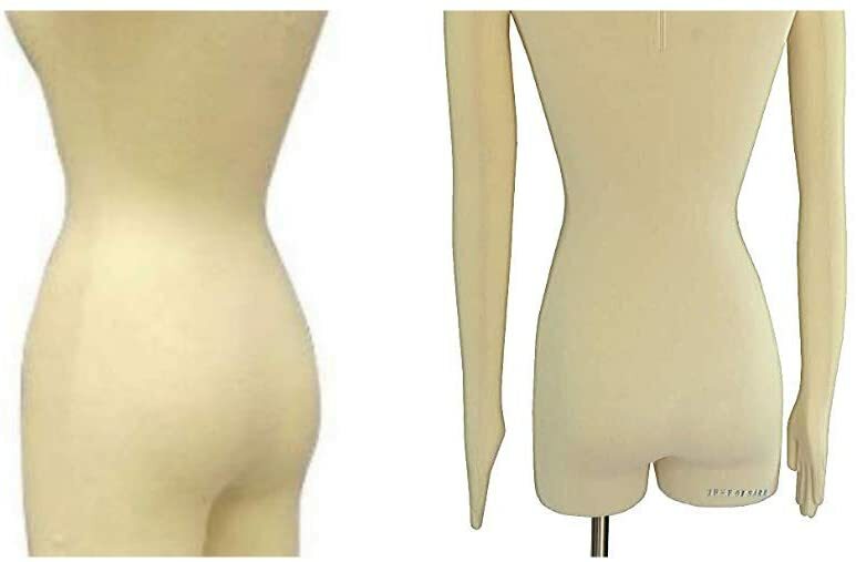 Adult Female Flexible and Pinnable Mannequin Torso Dress Form with Base