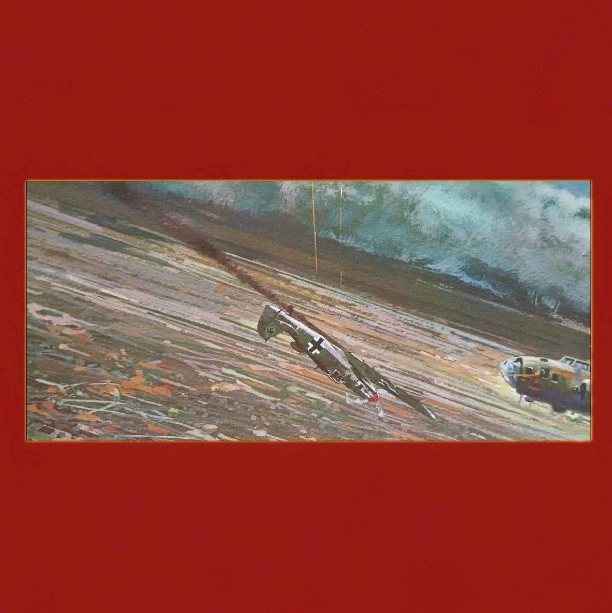 Laminated WWII Series 1 The Bombers B-17 Flying Fortress Print Deneen 23x19 1970