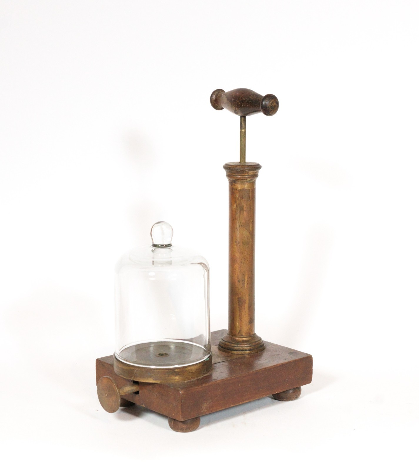 1838 Air Pump Signed "Brown & Francis New York" * Early Philosophical Instrument