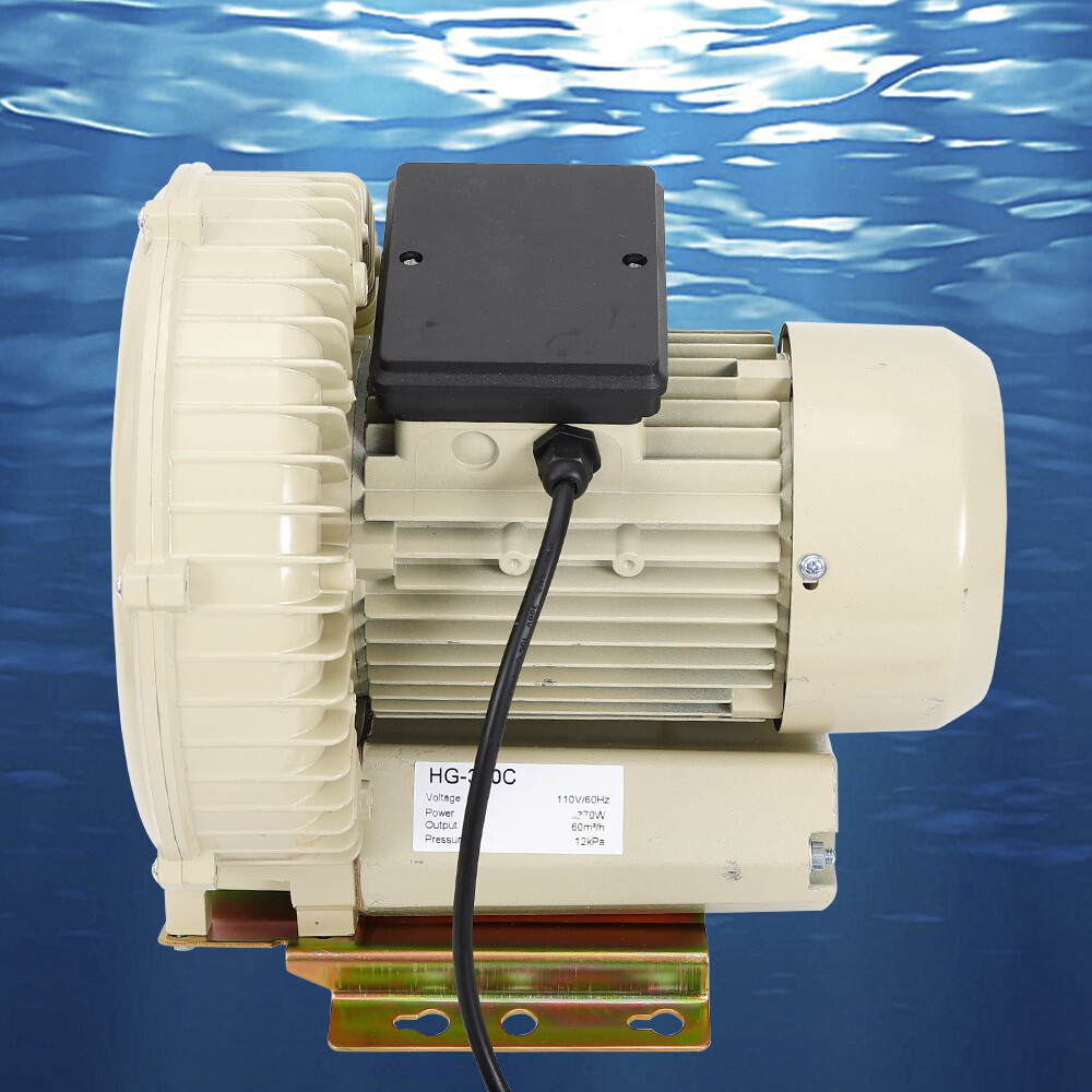 Air Pump Blower Oxygen Aerator Aquarium Fish Tank Pond Aquaculture 370W 110V New