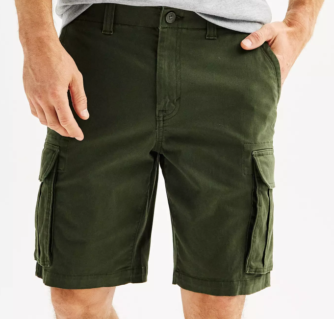 SONOMA Mens (10” Ins) Flexwear Everyday CARGO SHORTS Szs 28-42 (Many Colors) NWT