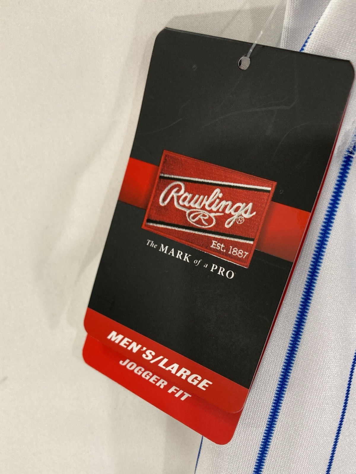 Rawlings 150 Jogger Fit Baseball Pants Pinstripe Stripe Adult Mens L New NWT $60