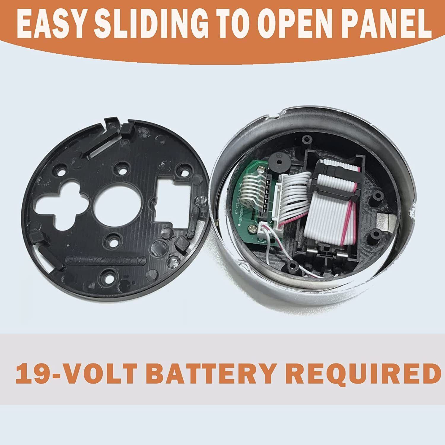 Gun Safe Lock Replacement Chrome Keypad Safe Electronic Lock with Solenoid 2 Key