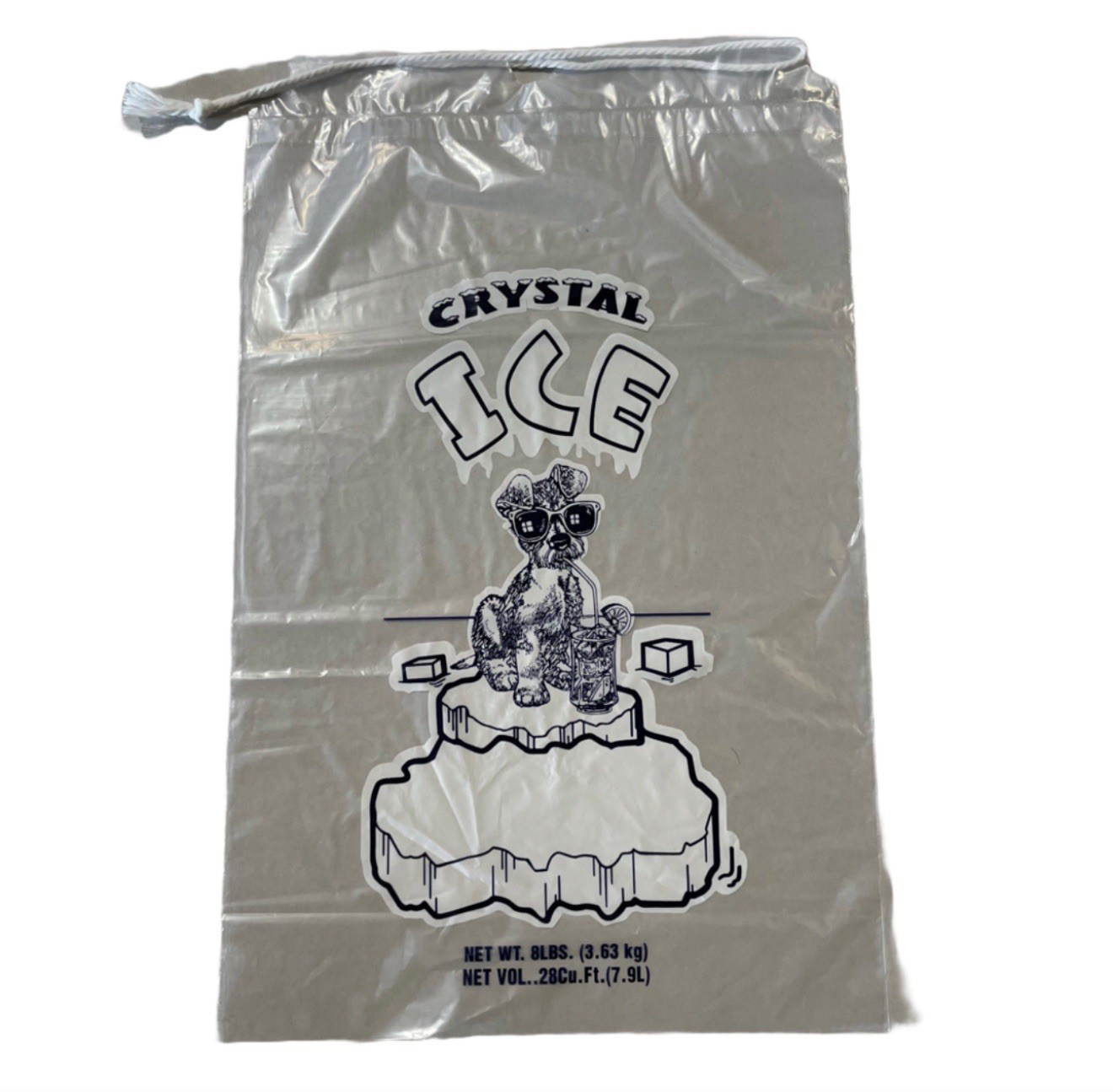 10 LB LBS Ice Bag Bags w/ Drawstring COMMERCIAL Choose Your Quantities FREE SHIP