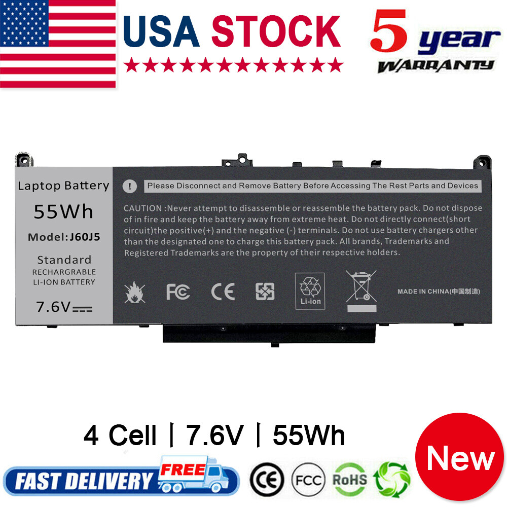 For Battery For Dell Latitude E7270 E7470 Series Laptop J60J5 R1V85 451-BBSX PC