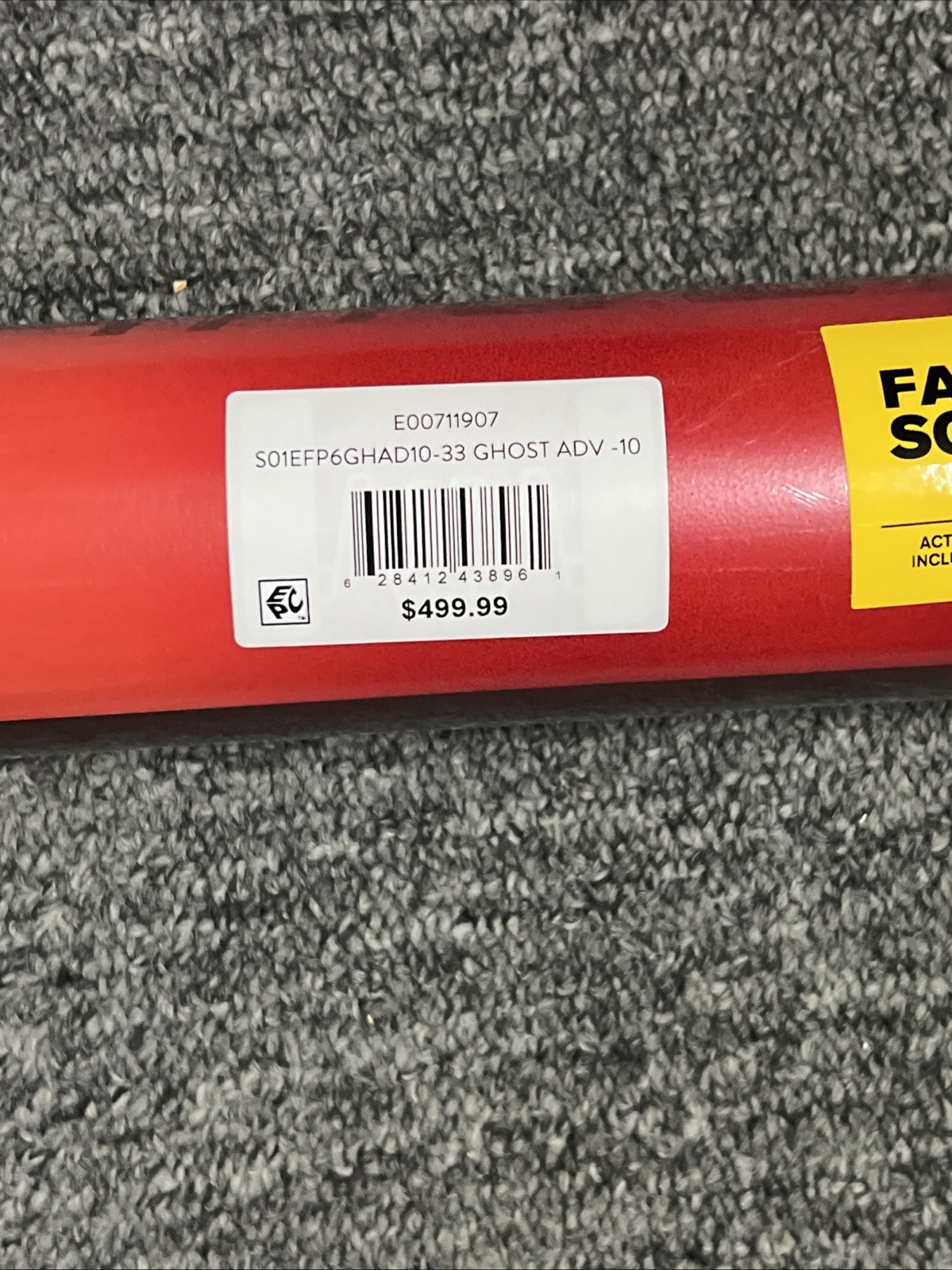 Easton Ghost Advanced (-10) Fastpitch Softball Bat 33/23- Red