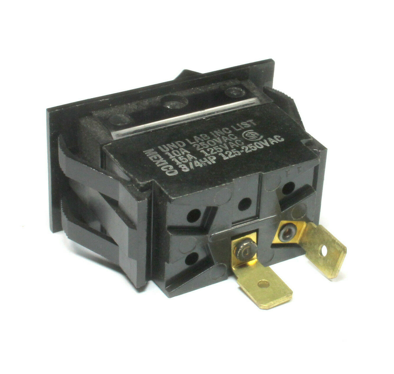 Carling Rocker Switch SPST 10A, 250VAC, 15A, 125VAC, 3/4 HP Basic ON OFF