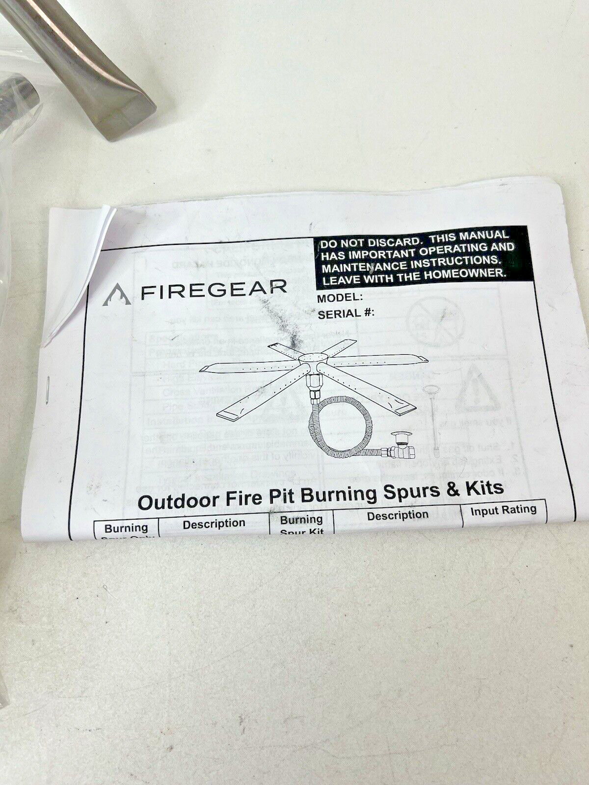 Firegear DBS-16K Stainless Steel Outdoor Gas Fire Pit Burning Spur 16"