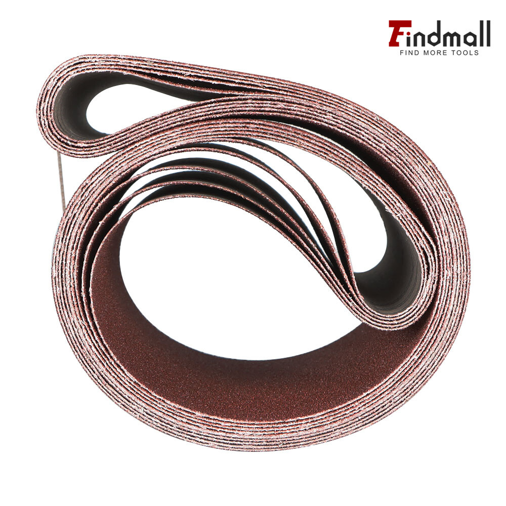 Findmall 5 Pack 6" X 48" 80 Grit Premium Aluminum Sanding Belts
