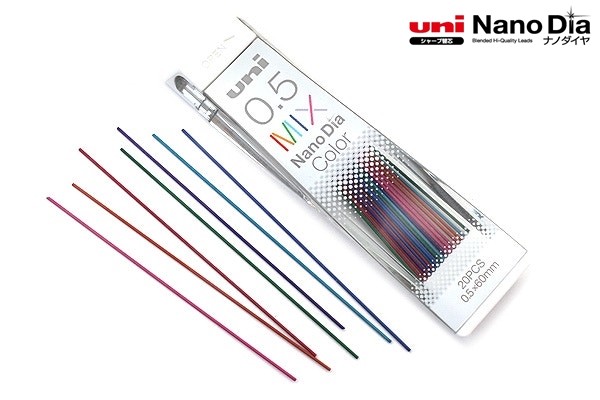 [Uni] Nano Dia Color Erasable Lead 0.5mm - 20 pcs/pack (Color Select)