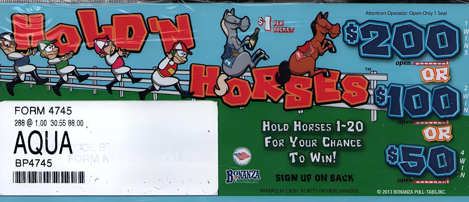 Pull Tab Tickets - Hard Card - Game 5 Pack - Small Games #2