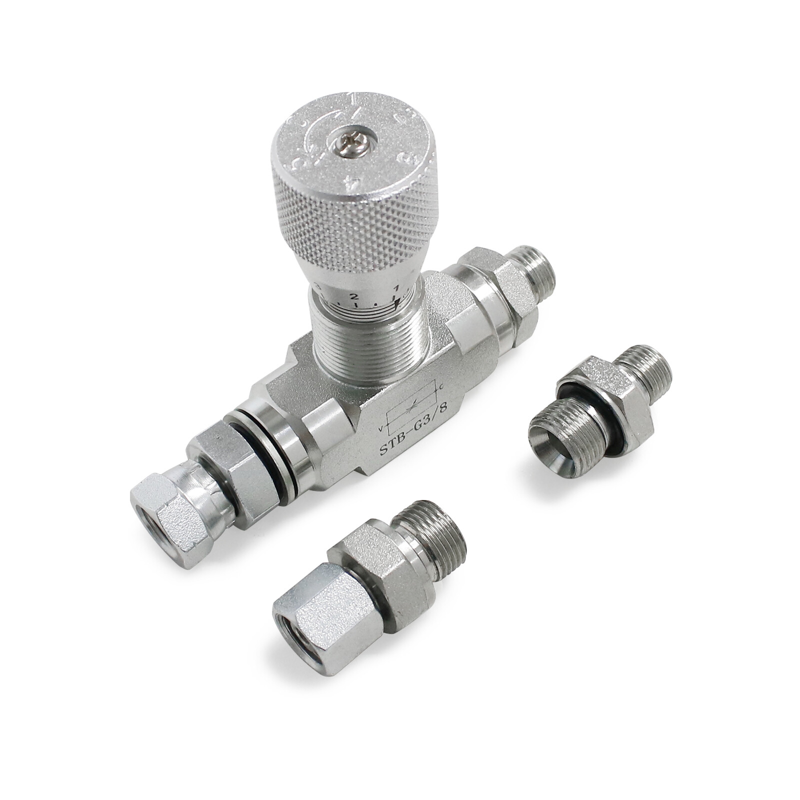 Hydraulic Flow Control Valve - STB-G3/8 - Mini Excavator - AGT - USA-3/8" L08