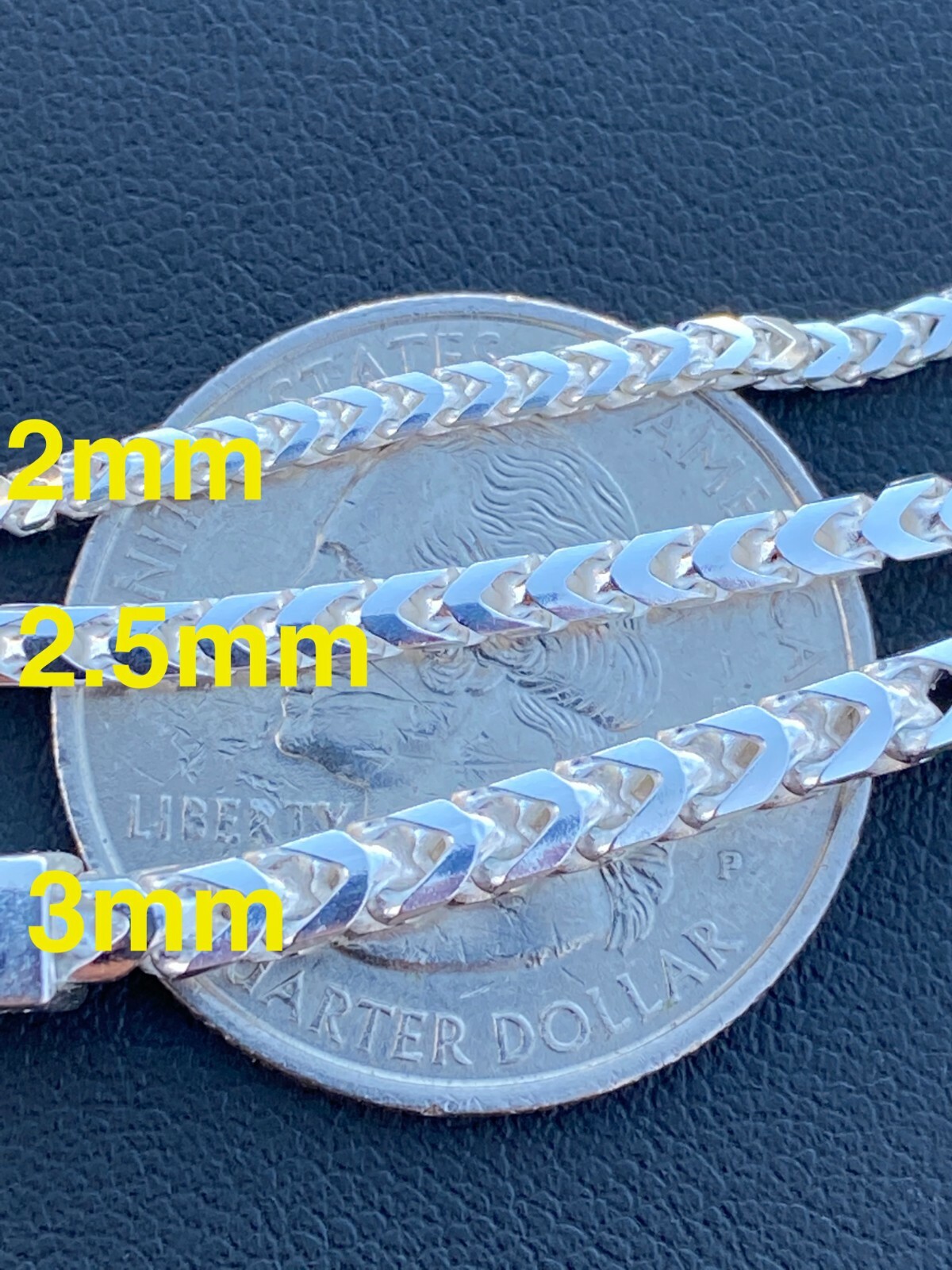 Real Solid 925 Sterling Silver Franco Chain 2-5mm Box Necklace Men Ladies 18-30"