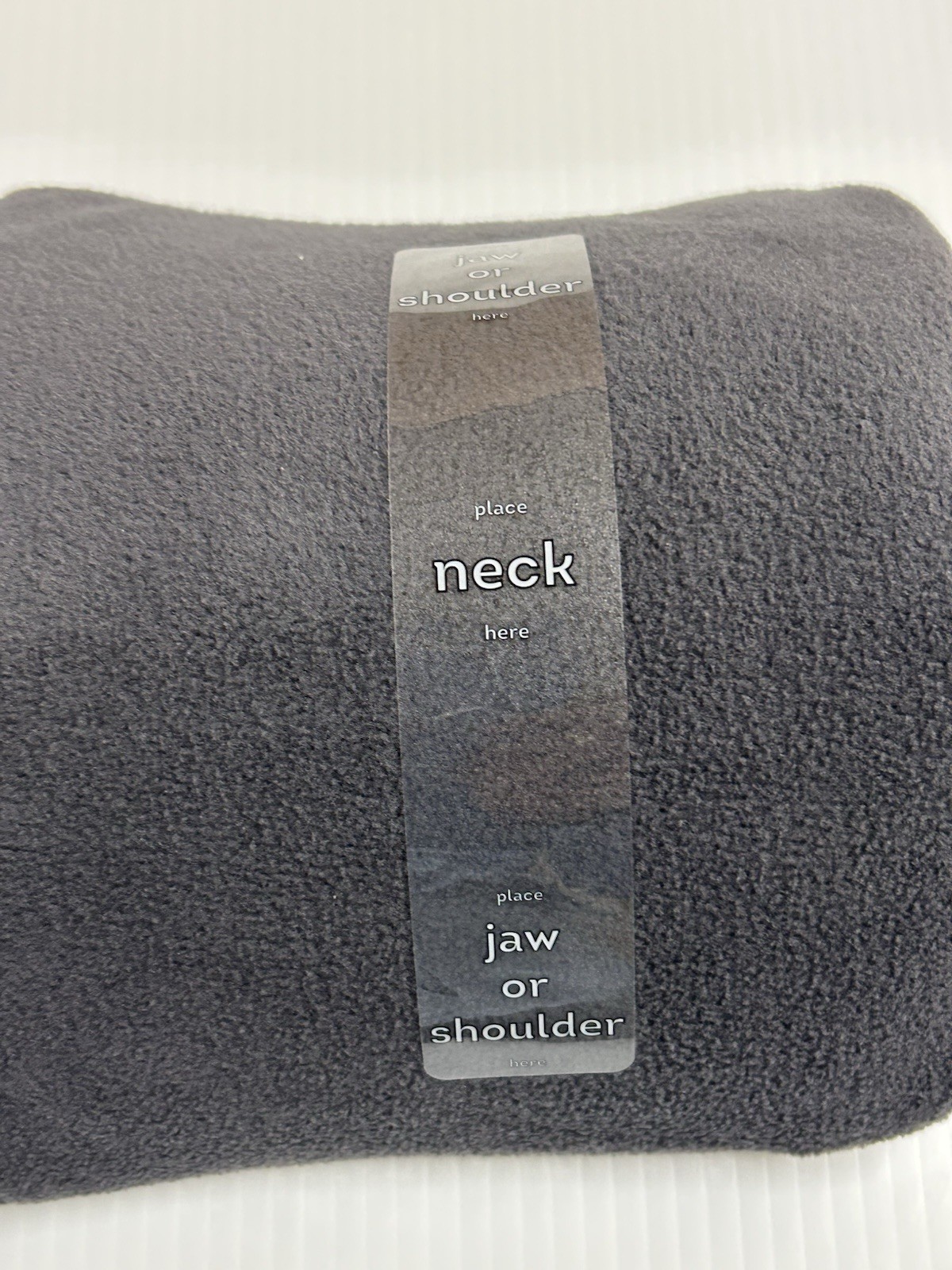 Trtl Travel Neck Pillow Grey Fleece Neck Support Turtle NWOT
