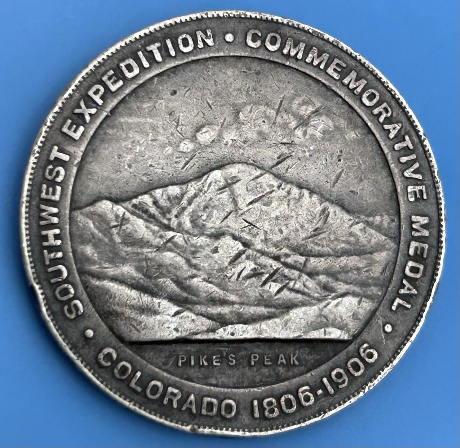 1806-1906 Pike’s Peak Southwest Expedition Colorado Springs Silver Medal US Mint