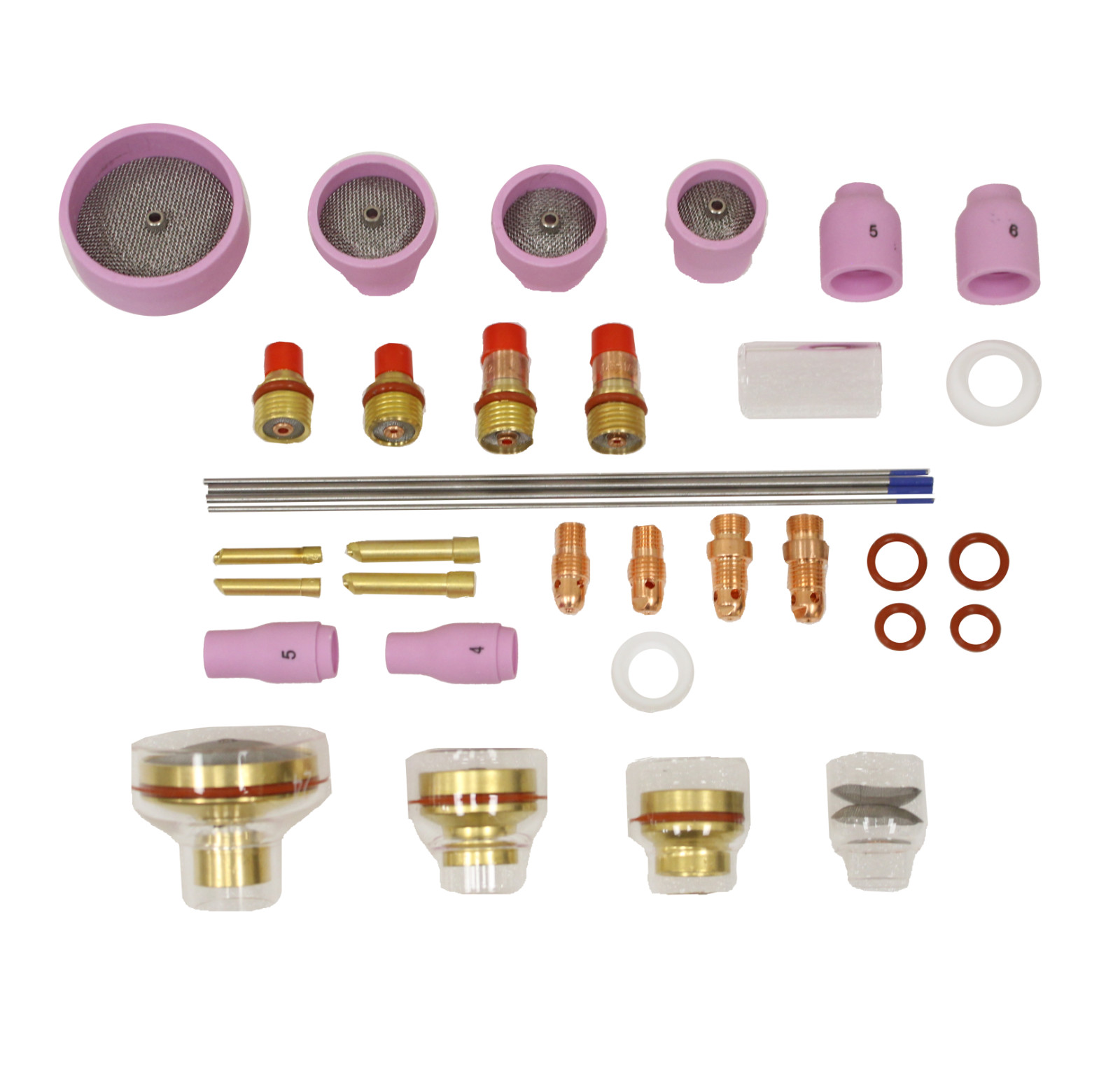 Master Gas Lens TIG Kit with Case for WP-9/20/17/18/26 TIG Torches