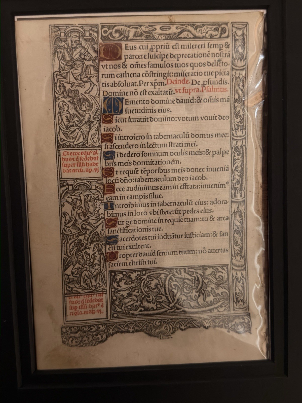 1523 Book Of Hours Illuminated On Vellum Medieval Manuscript - 6.5” X 4.5”