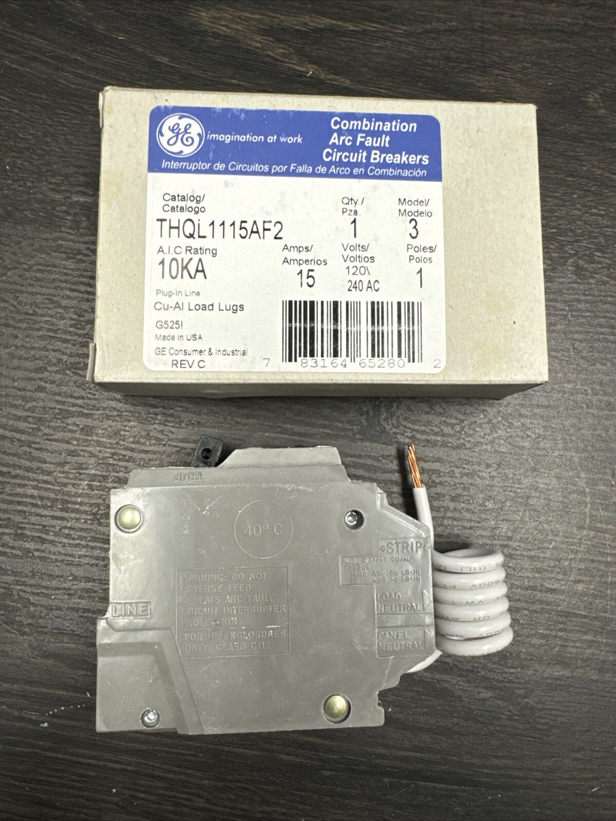 Up To: 500 THQL1115AF2 GE 15 Amp 120V AFCI Combination Arc Fault New