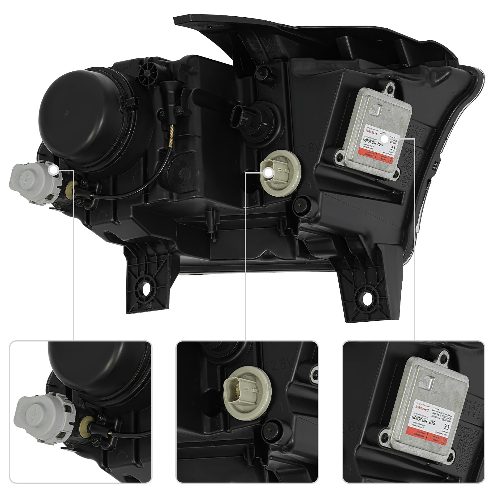 For Dodge Durango 2016-2020 HID Headlight Lamp Assembly w/LED (Left)