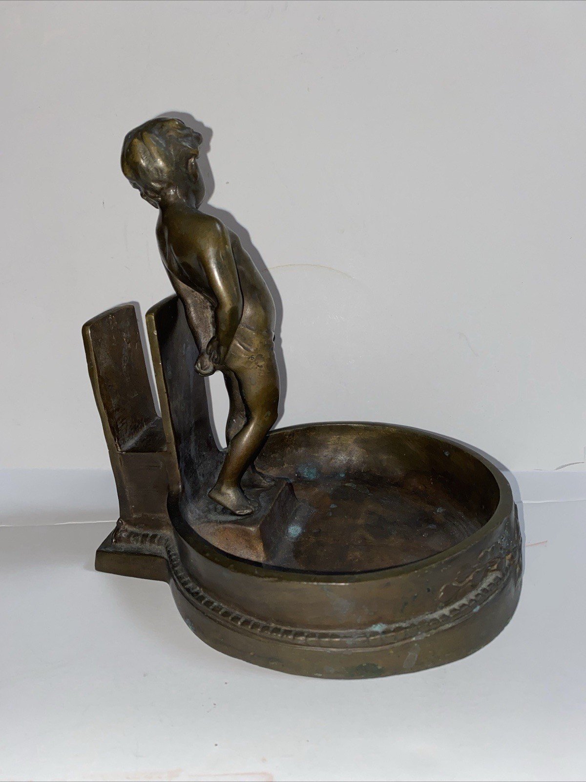 Peter Tereszczuk Art Nouveau Bronze Boy Sculpture, Used