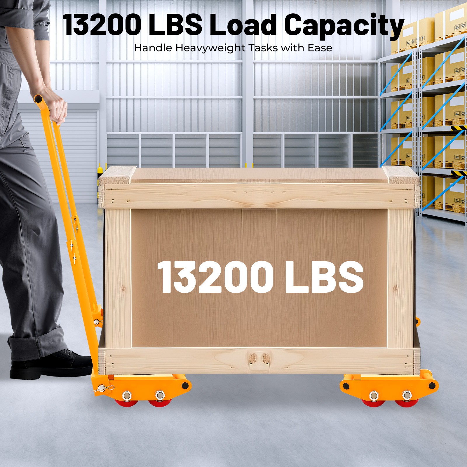 4X 6T Machinery Skate Dolly Heavy Duty Industrial Moving Equipment Mover Rollers