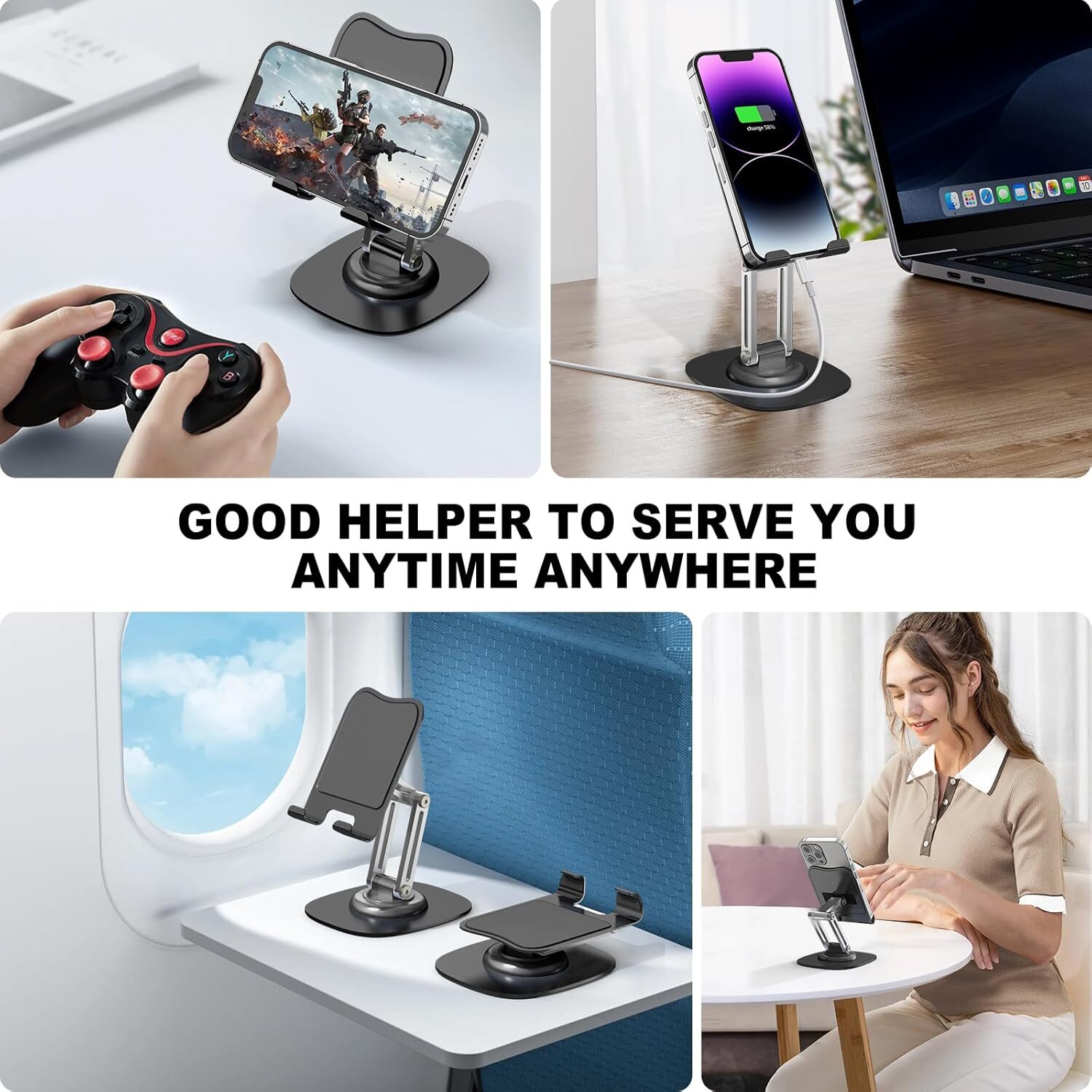 Adjustable Universal Tablet Stand Desk Holder Mount For Cell Phone iPad iPhone
