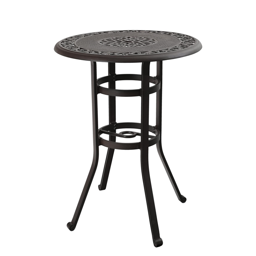 Patio Bar Table, 41" Height High Top Outdoor Table, Cast Aluminum Round Table