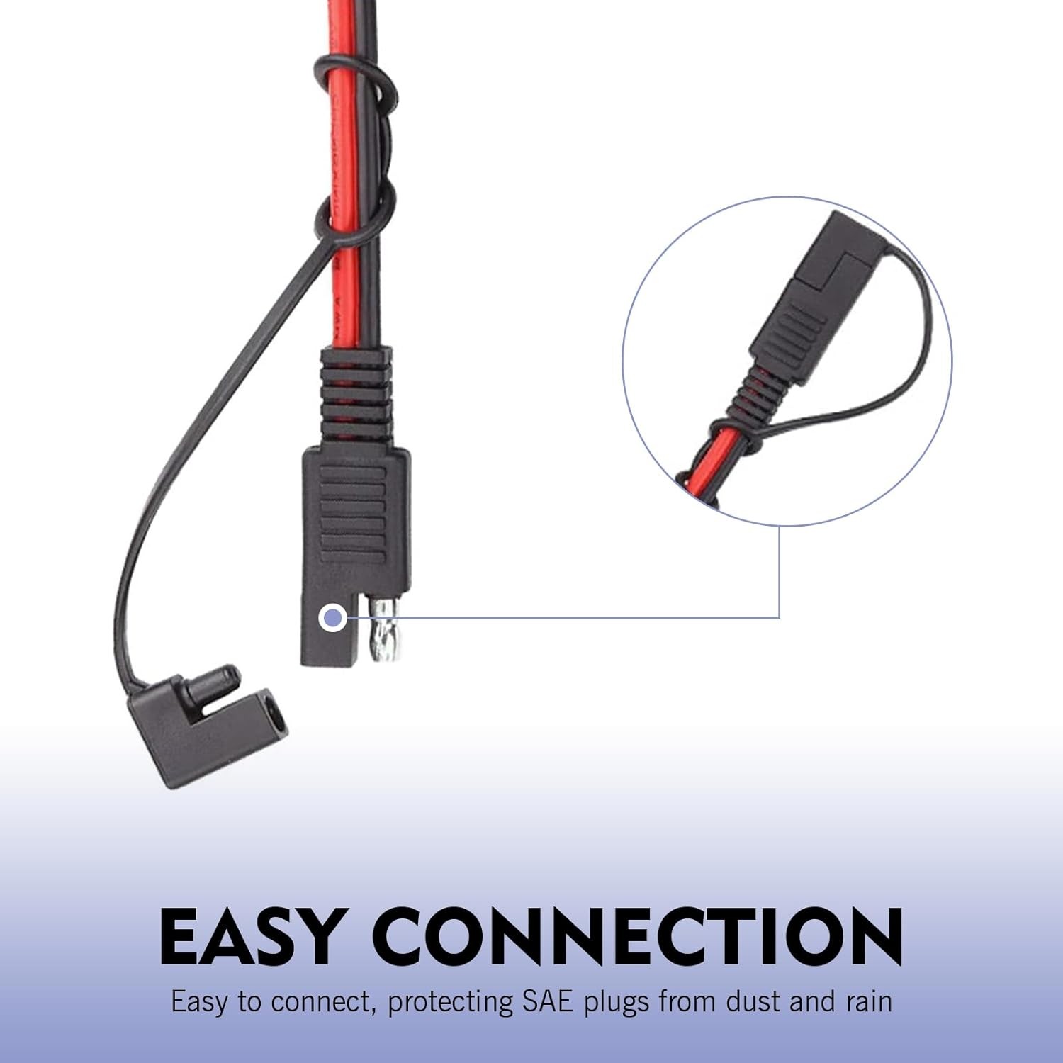 8PCS 2 SAE Pin Plug Cap, Waterproof Protection Plug Replacement Dust-Proof Weath