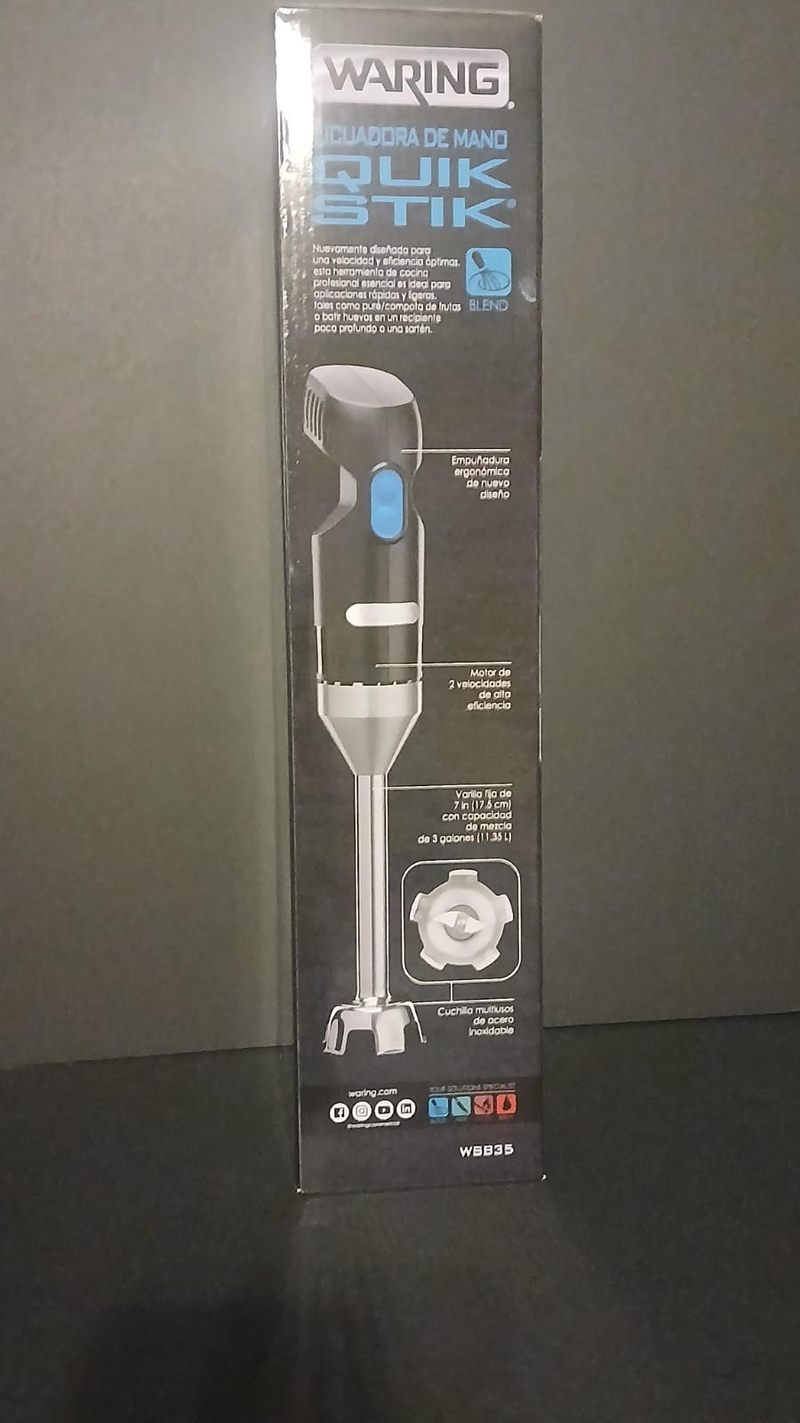 Waring Products WSB35 Light Duty Quik Stik 7" Immersion Blender