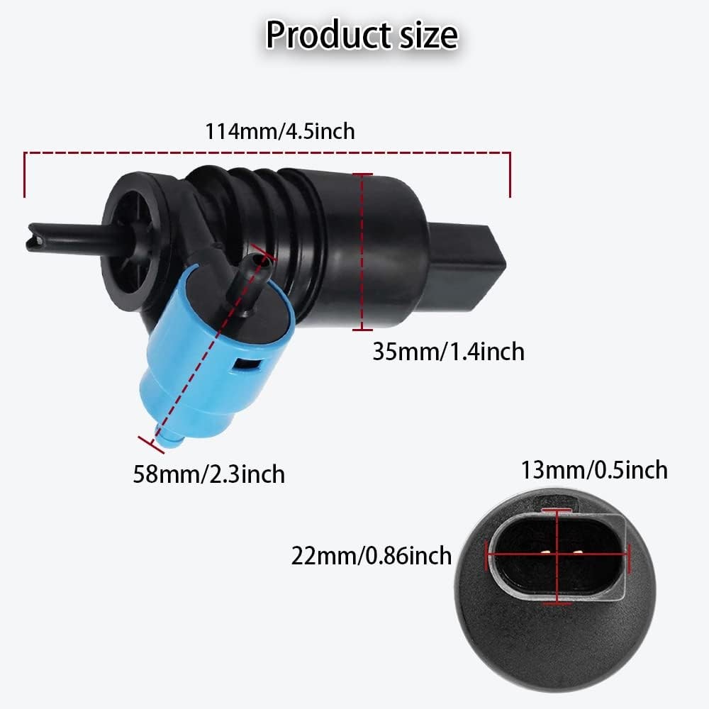 Windshield Wiper Pump Automotive Windshield Washer Pump Replacement, Windshield