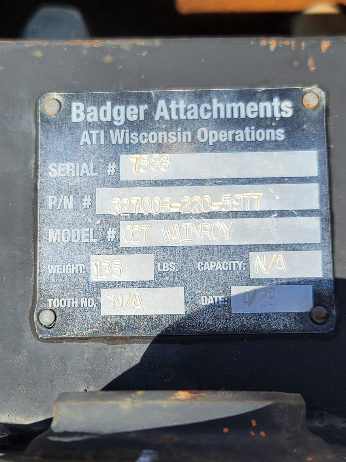 TC51 Breaker Technology Inc Hydraulic Compactor W/ Badger Attachment