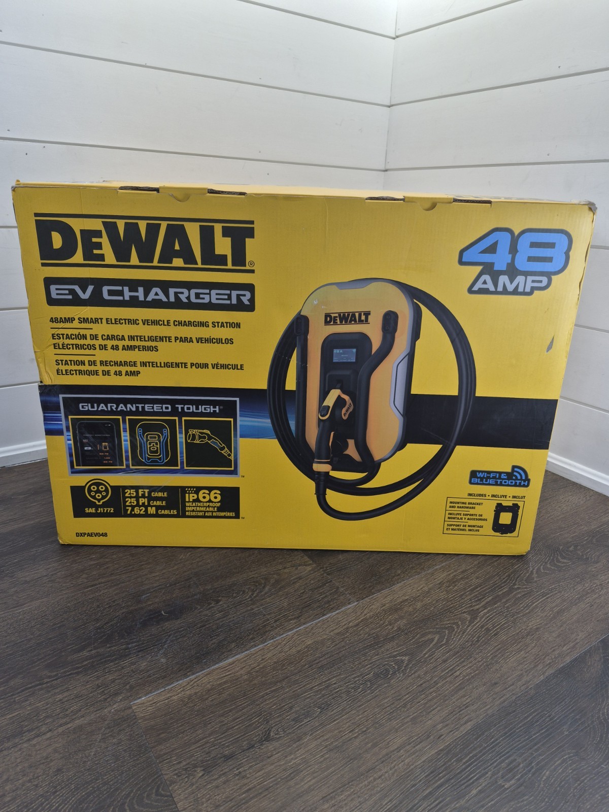 DEWALT Level-2 Wall Mounted Electric Vehicle EV Charger up to 48 Amps New