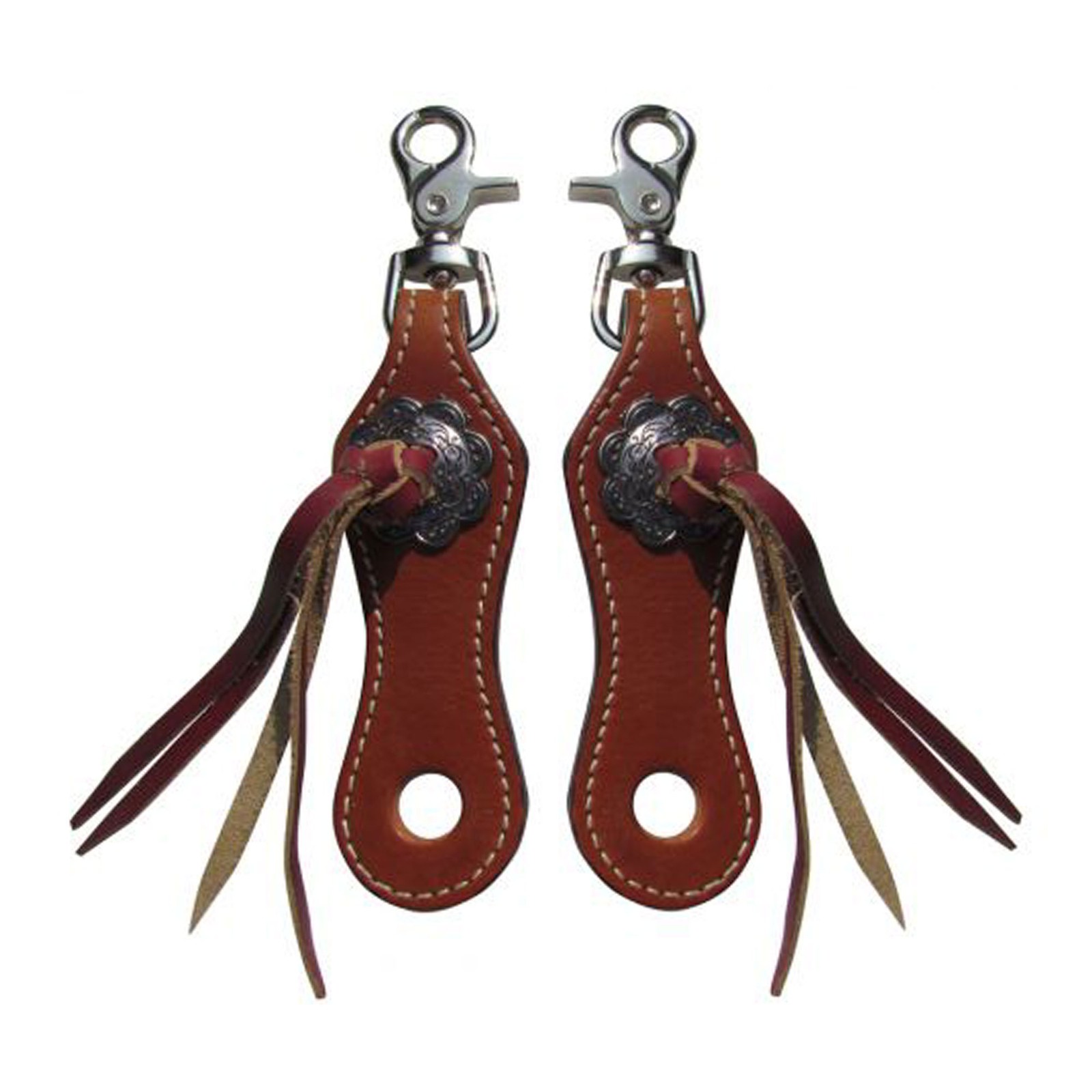 Showman Scalloped Leather Slobber Straps